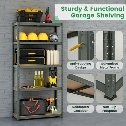Goplus 5 Tier Adjustable Garage Shelving Unit 2000 lbs Max Load - 4 Pack