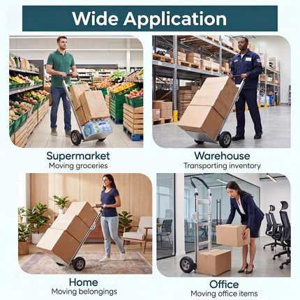 Goplus Heavy-Duty Folding Hand Truck | 600 LBS Aluminum Dolly Cart
