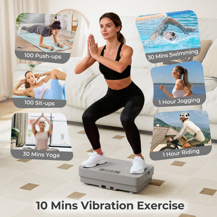 Goplus Vibration Plate Exercise Machine, Vibrating Platform w/ Gravity Sensor, Remote Control