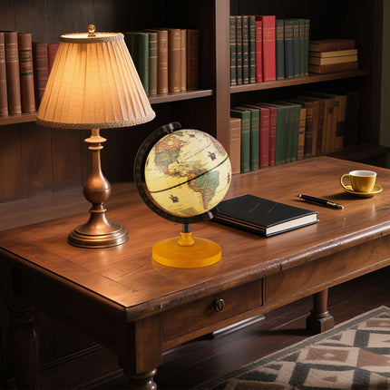 Goplus 5.5-Inch Mini Vintage Rotating Globe w/Curved Alloy Stem