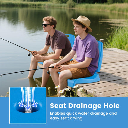 Goplus Poolside Chair for Edge of Pool with Back Support & 2 Handles