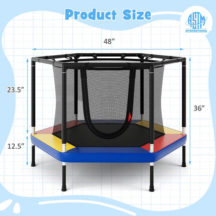 Goplus 48" Recreational Trampoline for Kids with Safety Enclosure Net
