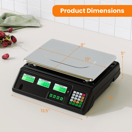 Goplus 88lb/40kg Price Computing Scale, Digital Commercial Food Scale with Counting Function