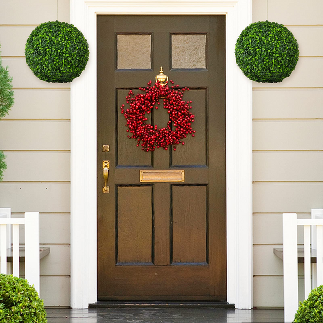 Goplus 2 PCS 15.7 Inch Artificial Boxwood Topiary Balls - GoplusUS