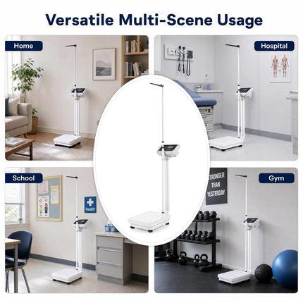 Goplus Height and Weight Scale with Height Rod | Digital Physician Scale with 400 lbs Capacity
