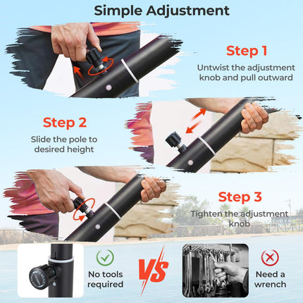 Kids Portable 3.3-7 FT Adjustable Basketball Goal System