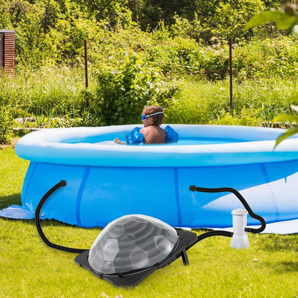 Goplus Solar Pool Heater Above Ground with Rotatable Hose Connectors and Foldable Legs