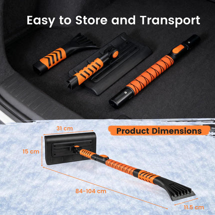 Goplus 41" Ice Scraper for Car Windshield with 180° Rotation Head & Non-Slip EVA Grip