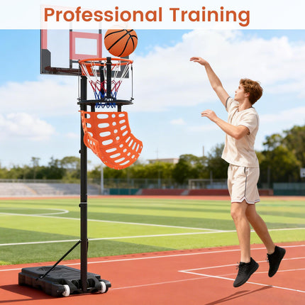 Goplus Basketball Return Attachment 360° Rotatable Basketball Hoop Rebounder