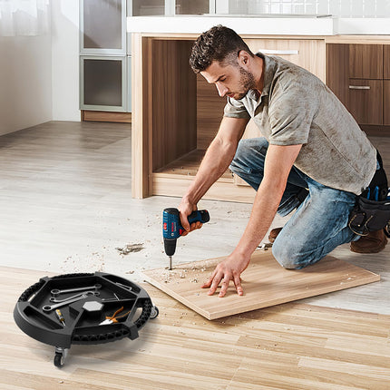 Goplus Mobile Automotive Tool Tray with 3 Swivel Casters & 4 Compartments