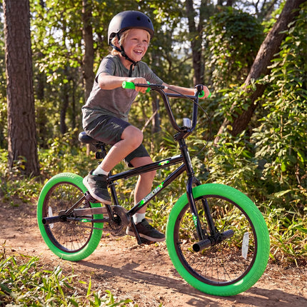 Goplus Freestyle BMX Bike 20" Trick Bicycle w/ 360 Degree Steering & 4 Pegs