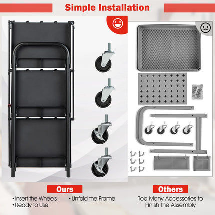 Folding Utility Cart - Goplus