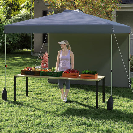 Goplus 10 x 10 Pop Up Canopy with 1 Sidewall and Wheeled Bag