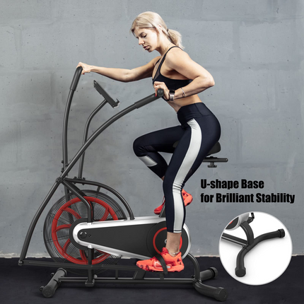 Goplus Air Bike, Fan Exercise Bike with Unlimited Resistance - GoplusUS