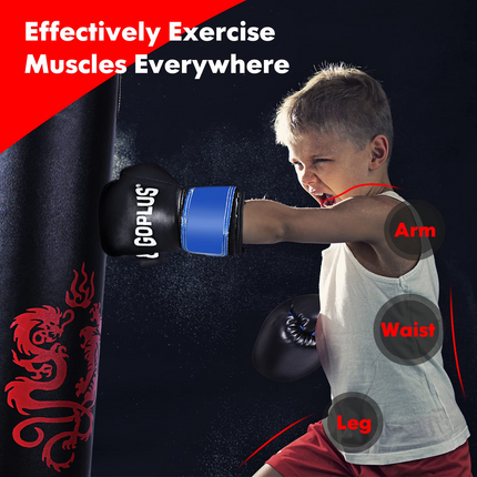 Goplus Punching Bag Set with Gloves, 22LBS/ 40LBS Filled Kick Boxing Bag, Rucksack, Jump Rope - GoplusUS