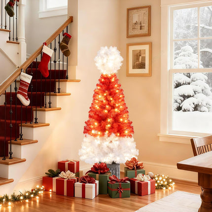 Goplus 4 FT Pre-Lit Christmas Tree for Entrances