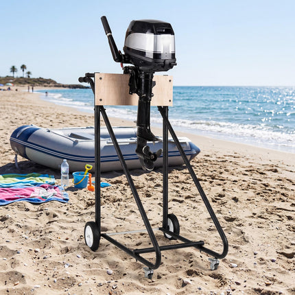 Goplus 330 LBS Boat Motor Stand Portable Outboard Engine Cart w/ 4 Rubber Casters