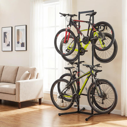 Goplus 4 Bike Storage Rack Indoor Freestanding Bike Rack for Garage