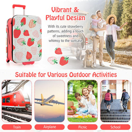 Goplus Kids Luggage, 20” Foldable Expandable Carry-on Suitcase with Rolling Wheels