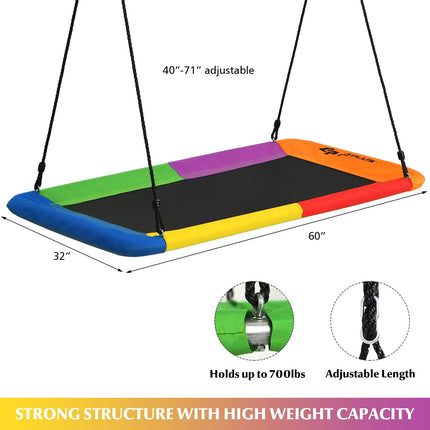 Goplus 700LBS 60 Inch Giant Platform Tree Swing for Kids and Adults - GoplusUS
