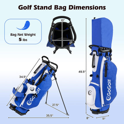 Goplus Right Hand Complete Golf Club Set for Men w/ Golf Stand Bag