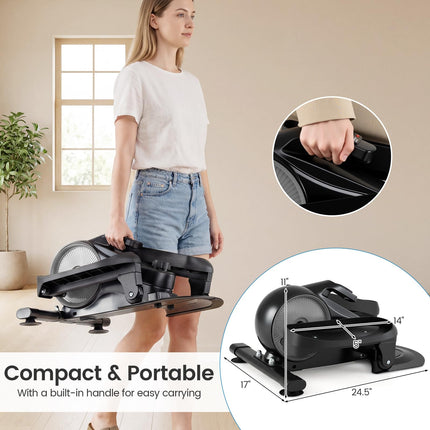 Goplus Under Desk Elliptical Pedal Exerciser w/Forward & Reverse Direction