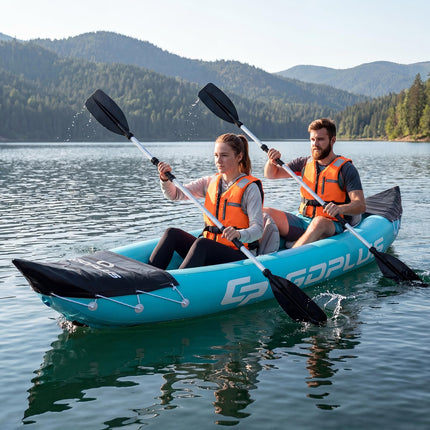 Goplus Inflatable Kayak 2 Person 10.5 FT Tandem Touring Kayak