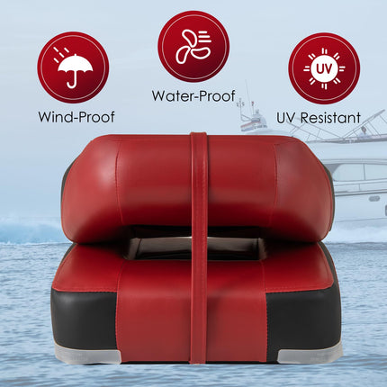 Goplus Low Back Boat Seats Thickened Sponge Padding
