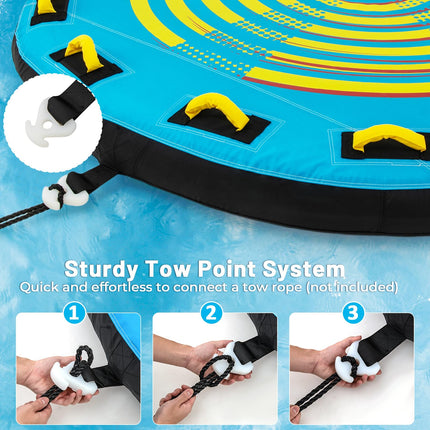 1-3 Riders Inflatable Boat Tube with Quick Connector Drainage