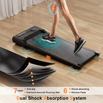 Goplus 340 LBS Capacity Under Desk Treadmill with Remote Control & LED Display
