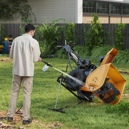 Goplus 880LBS Folding Riding Mower Lift Jack with Adjustable Height & Angle