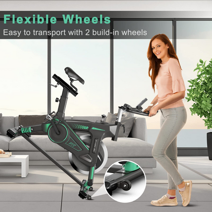 Goplus Indoor Cycling Bike, Stationary Exercise Bike Workout Bike with Device Holders - GoplusUS