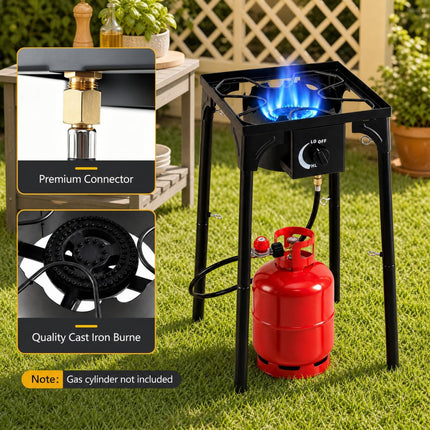 Goplus Outdoor 80,000 BTU High Pressure Single Burner Gas Stove