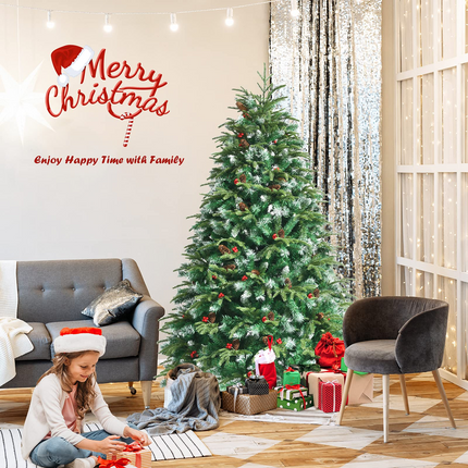 Goplus 5 ft / 6 FT Pre-Lit Artificial Christmas Tree - GoplusUS