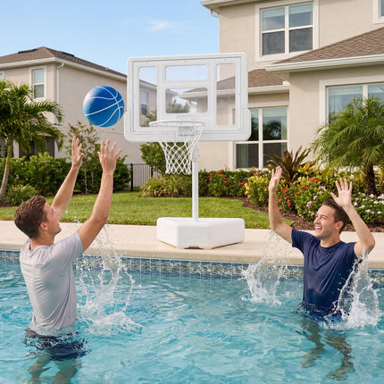 Goplus Pool Basketball Hoop w/Adjustable Height & 39IN Shatterproof Backboard