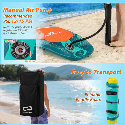 Goplus 11FT Inflatable Stand Up Paddle Board for Adults with Premium Kayak Seat