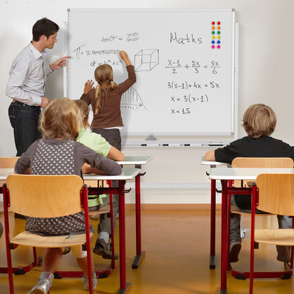 Goplus 48" x 36" Double-Sided Magnetic Dry Erase Board with Flipchart