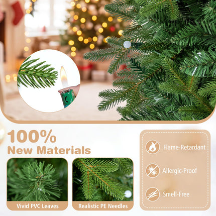 Goplus 6.3 FT Smart Pre-Lit Christmas Tree with 936 Branch Tips & 42 Lighting Modes