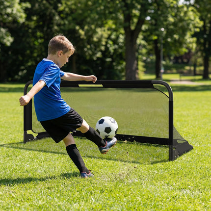 Goplus 5 x 3 FT Foldable Soccer Goal with Net & Ground Stakes