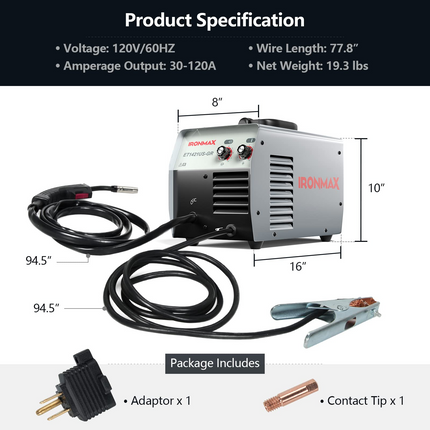 Goplus MIG 140 Welder, Flux Cored Welding Machine - GoplusUS