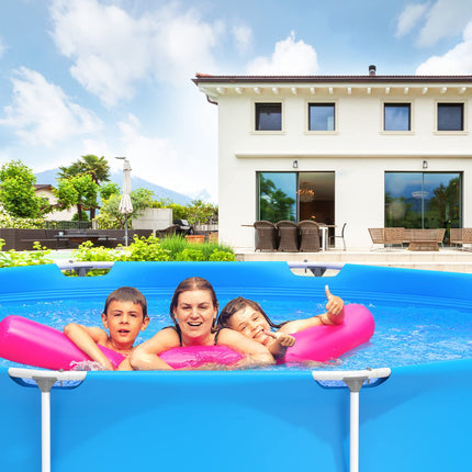Above Ground Swimming Pool, 12ft x 12ft x 30inch Outdoor Steel Frame Pool - GoplusUS