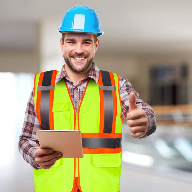 10 Pack Safety Vest, High Visibility Reflective Security Vest Construction Vest - GoplusUS