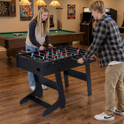 Goplus 48inch Full Competition Size Freestanding Soccer Game Table with 22 Players & 2 Balls