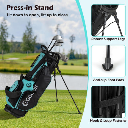Goplus 12 Pieces Right Hand Complete Golf Club Set for Women with Golf Stand Bag