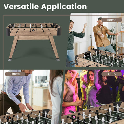 Goplus 54” Foosball Table for Adults, Competition Full Size Soccer Game Table with 2 Balls, 26 Players