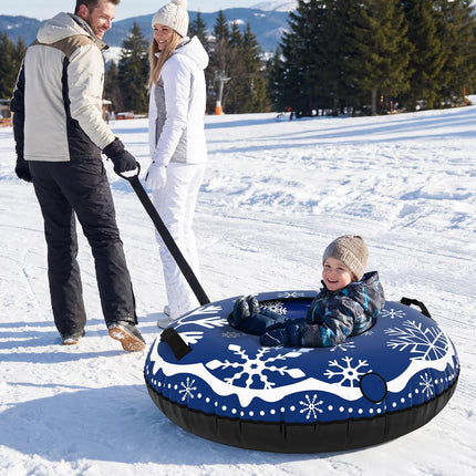 Goplus 42" Heavy-Duty Snow Sledding Tube with Detachable Tow Strap for Adults