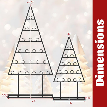 Goplus 2 Pack Christmas Tree Photo Holder with 36 Round Clips