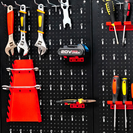 Goplus Pegboard Wall Organizer, 4ft Metal Garage Pegboard Tool Organizer - GoplusUS