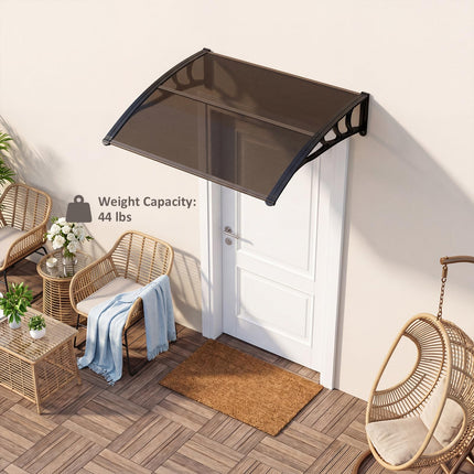 Goplus 39”x30” Window Door Awning UPF 50+ Polycarbonate Awnings Exterior