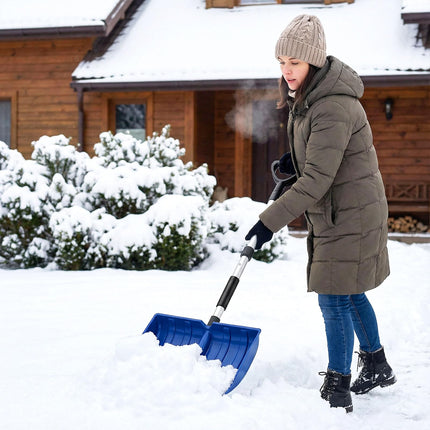 Goplus 48" Long Snow Removal Tool with Ergonomic D-Grip Handle Aluminum Strap & Shaft